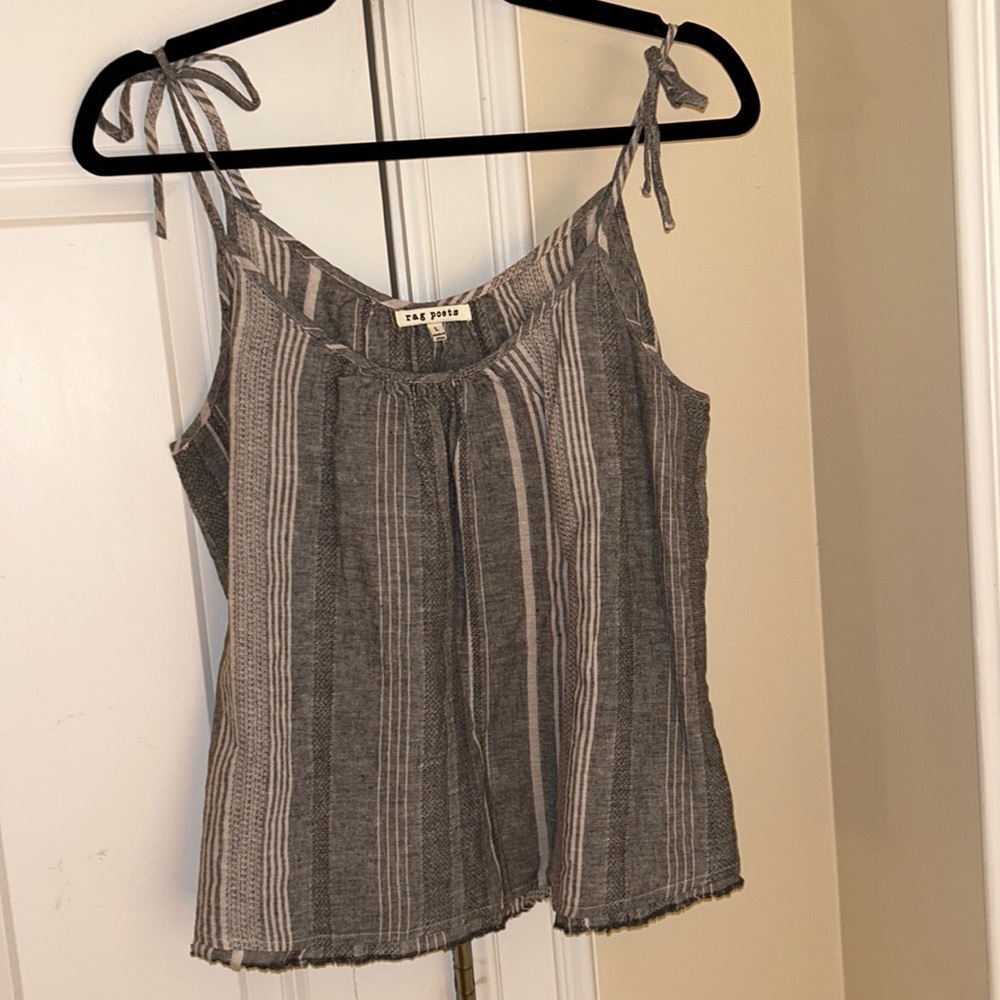 Grey Striped Tank Top